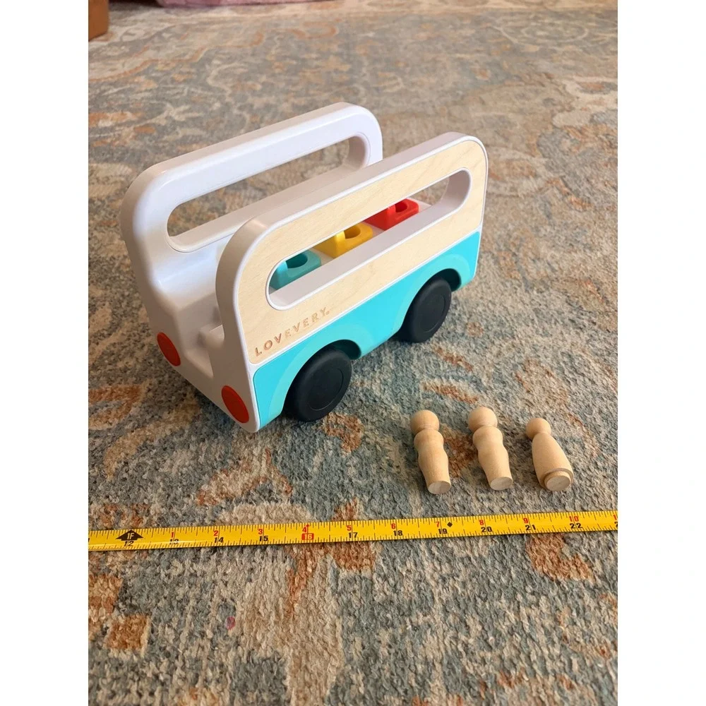 Lovevery Wheel Around Town Bus Montessori Toy with Peg People